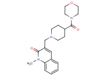 1-methyl-3-{[4-(morpholin-4-ylcarbonyl)piperidin-1-yl]methyl}quinolin-2(1H)-one