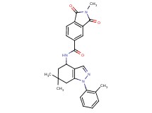 N-[6,6-dimethyl-1-(2-methylphenyl)-4,5,6,7-tetrahydro-1H-indazol-4-yl]-2-methyl-1,3-dioxo-5-isoindolinecarboxamide