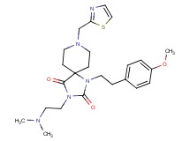 3-[2-(dimethylamino)ethyl]-1-[2-(4-methoxyphenyl)ethyl]-8-(1,3-thiazol-2-ylmethyl)-1,3,8-triazaspiro[4.5]decane-2,4-dione