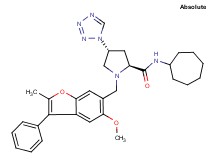 (4R)-N-cycloheptyl-1-[(5-methoxy-2-methyl-3-phenyl-1-benzofuran-6-yl)methyl]-4-(1H-tetrazol-1-yl)-L-prolinamide