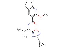 N-[1-(3-cyclopropyl-1,2,4-oxadiazol-5-yl)-2-methylpropyl]-2-methoxy-6,7-dihydro-5H-cyclopenta[b]pyridine-3-carboxamide