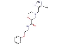 4-[(4-methyl-1H-imidazol-5-yl)methyl]-N-(2-phenoxyethyl)-2-morpholinecarboxamide
