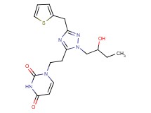 1-{2-[1-(2-hydroxybutyl)-3-(2-thienylmethyl)-1H-1,2,4-triazol-5-yl]ethyl}pyrimidine-2,4(1H,3H)-dione