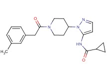N-(1-{1-[2-(3-methylphenyl)acetyl]-4-piperidinyl}-1H-pyrazol-5-yl)cyclopropanecarboxamide