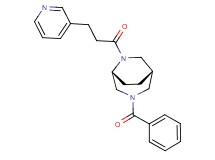 (1S*,5R*)-3-benzoyl-6-[3-(3-pyridinyl)propanoyl]-3,6-diazabicyclo[3.2.2]nonane