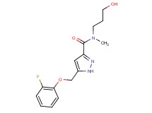 5-[(2-fluorophenoxy)methyl]-N-(3-hydroxypropyl)-N-methyl-1H-pyrazole-3-carboxamide