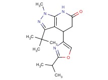 3-tert-butyl-4-(2-isopropyl-1,3-oxazol-4-yl)-1-methyl-1,4,5,7-tetrahydro-6H-pyrazolo[3,4-b]pyridin-6-one