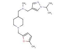1-(1-isopropyl-1H-pyrazol-4-yl)-N-methyl-N-({1-[(5-methyl-2-furyl)methyl]-4-piperidinyl}methyl)methanamine
