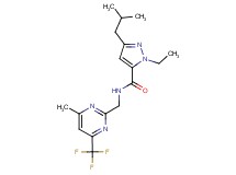 1-ethyl-3-isobutyl-N-{[4-methyl-6-(trifluoromethyl)-2-pyrimidinyl]methyl}-1H-pyrazole-5-carboxamide