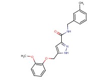 5-[(2-methoxyphenoxy)methyl]-N-(3-methylbenzyl)-1H-pyrazole-3-carboxamide