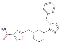 5-{[3-(1-benzyl-1H-imidazol-2-yl)-1-piperidinyl]methyl}-1,2,4-oxadiazole-3-carboxamide