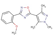 3-(2-methoxyphenyl)-5-(1,3,5-trimethyl-1H-pyrazol-4-yl)-1,2,4-oxadiazole
