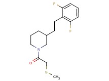 3-[2-(2,6-difluorophenyl)ethyl]-1-[(methylthio)acetyl]piperidine