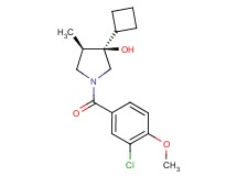(3R*,4R*)-1-(3-chloro-4-methoxybenzoyl)-3-cyclobutyl-4-methyl-3-pyrrolidinol