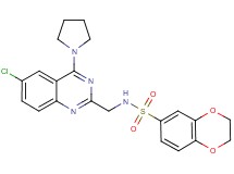 N-{[6-chloro-4-(1-pyrrolidinyl)-2-quinazolinyl]methyl}-2,3-dihydro-1,4-benzodioxine-6-sulfonamide