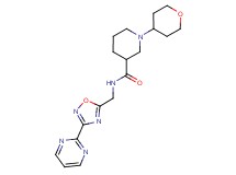 N-{[3-(2-pyrimidinyl)-1,2,4-oxadiazol-5-yl]methyl}-1-(tetrahydro-2H-pyran-4-yl)-3-piperidinecarboxamide