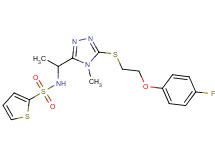 N-[1-(5-{[2-(4-fluorophenoxy)ethyl]thio}-4-methyl-4H-1,2,4-triazol-3-yl)ethyl]-2-thiophenesulfonamide