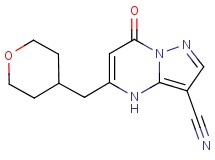 7-oxo-5-(tetrahydro-2H-pyran-4-ylmethyl)-4,7-dihydropyrazolo[1,5-a]pyrimidine-3-carbonitrile
