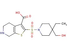 2-{[4-ethyl-4-(hydroxymethyl)piperidin-1-yl]sulfonyl}-4,5,6,7-tetrahydrothieno[2,3-c]pyridine-3-carboxylic acid