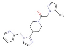 2-[(2-{1-[(5-methyl-1H-pyrazol-1-yl)acetyl]-4-piperidinyl}-1H-imidazol-1-yl)methyl]pyridine