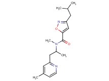 3-isobutyl-N-methyl-N-[1-methyl-2-(4-methylpyridin-2-yl)ethyl]isoxazole-5-carboxamide