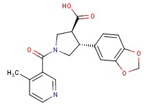 (3S*,4R*)-4-(1,3-benzodioxol-5-yl)-1-[(4-methylpyridin-3-yl)carbonyl]pyrrolidine-3-carboxylic acid
