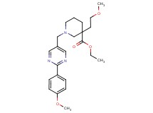 ethyl 3-(2-methoxyethyl)-1-{[2-(4-methoxyphenyl)-5-pyrimidinyl]methyl}-3-piperidinecarboxylate