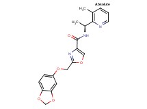 2-[(1,3-benzodioxol-5-yloxy)methyl]-N-[(1S)-1-(3-methylpyridin-2-yl)ethyl]-1,3-oxazole-4-carboxamide