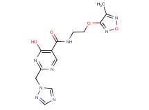 4-hydroxy-N-{2-[(4-methyl-1,2,5-oxadiazol-3-yl)oxy]ethyl}-2-(1H-1,2,4-triazol-1-ylmethyl)pyrimidine-5-carboxamide