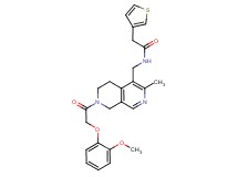 N-({7-[(2-methoxyphenoxy)acetyl]-3-methyl-5,6,7,8-tetrahydro-2,7-naphthyridin-4-yl}methyl)-2-(3-thienyl)acetamide
