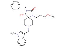 3-benzyl-1-(3-methoxypropyl)-8-[(1-methyl-1H-indol-3-yl)methyl]-1,3,8-triazaspiro[4.5]decane-2,4-dione