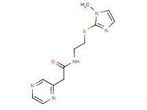N-{2-[(1-methyl-1H-imidazol-2-yl)thio]ethyl}-2-pyrazin-2-ylacetamide