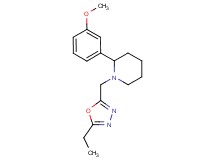 1-[(5-ethyl-1,3,4-oxadiazol-2-yl)methyl]-2-(3-methoxyphenyl)piperidine