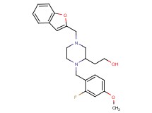 2-[4-(1-benzofuran-2-ylmethyl)-1-(2-fluoro-4-methoxybenzyl)-2-piperazinyl]ethanol