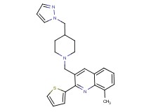 8-methyl-3-{[4-(1H-pyrazol-1-ylmethyl)-1-piperidinyl]methyl}-2-(2-thienyl)quinoline