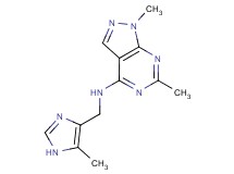 1,6-dimethyl-N-[(5-methyl-1H-imidazol-4-yl)methyl]-1H-pyrazolo[3,4-d]pyrimidin-4-amine