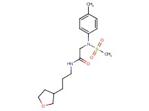 2-[(4-methylphenyl)(methylsulfonyl)amino]-N-[3-(tetrahydrofuran-3-yl)propyl]acetamide