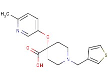 4-[(6-methylpyridin-3-yl)oxy]-1-(3-thienylmethyl)piperidine-4-carboxylic acid