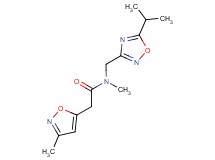 N-[(5-isopropyl-1,2,4-oxadiazol-3-yl)methyl]-N-methyl-2-(3-methyl-5-isoxazolyl)acetamide