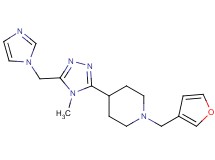 1-(3-furylmethyl)-4-[5-(1H-imidazol-1-ylmethyl)-4-methyl-4H-1,2,4-triazol-3-yl]piperidine