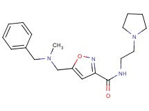 5-{[benzyl(methyl)amino]methyl}-N-(2-pyrrolidin-1-ylethyl)isoxazole-3-carboxamide
