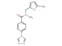 N-methyl-N-[(5-methyl-2-furyl)methyl]-4-(4H-1,2,4-triazol-4-yl)benzamide