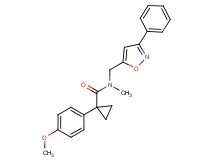 1-(4-methoxyphenyl)-N-methyl-N-[(3-phenyl-5-isoxazolyl)methyl]cyclopropanecarboxamide