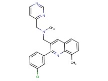 1-[2-(3-chlorophenyl)-8-methyl-3-quinolinyl]-N-methyl-N-(4-pyrimidinylmethyl)methanamine