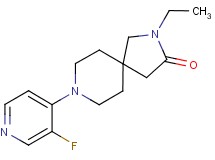 2-ethyl-8-(3-fluoro-4-pyridinyl)-2,8-diazaspiro[4.5]decan-3-one
