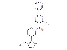 5-{[3-(4-ethyl-1H-pyrazol-5-yl)piperidin-1-yl]carbonyl}-4-methyl-2-pyridin-3-ylpyrimidine