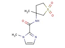 1-methyl-N-(3-methyl-1,1-dioxidotetrahydro-3-thienyl)-1H-imidazole-2-carboxamide