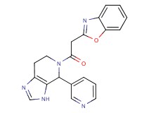5-(1,3-benzoxazol-2-ylacetyl)-4-(3-pyridinyl)-4,5,6,7-tetrahydro-3H-imidazo[4,5-c]pyridine bis(trifluoroacetate)
