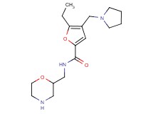 5-ethyl-N-(morpholin-2-ylmethyl)-4-(pyrrolidin-1-ylmethyl)-2-furamide