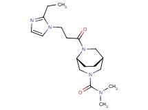 (1R*,5R*)-6-[3-(2-ethyl-1H-imidazol-1-yl)propanoyl]-N,N-dimethyl-3,6-diazabicyclo[3.2.2]nonane-3-carboxamide